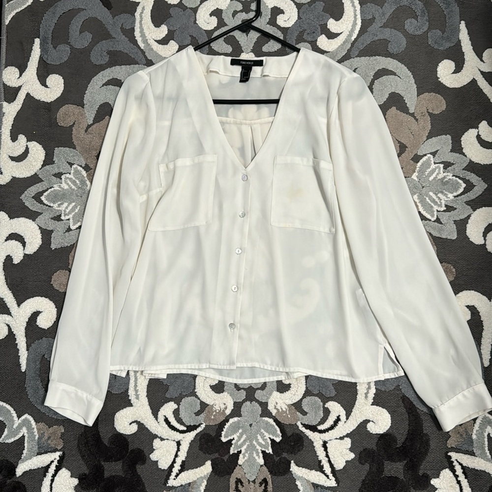 White Long Sleeve Blouse